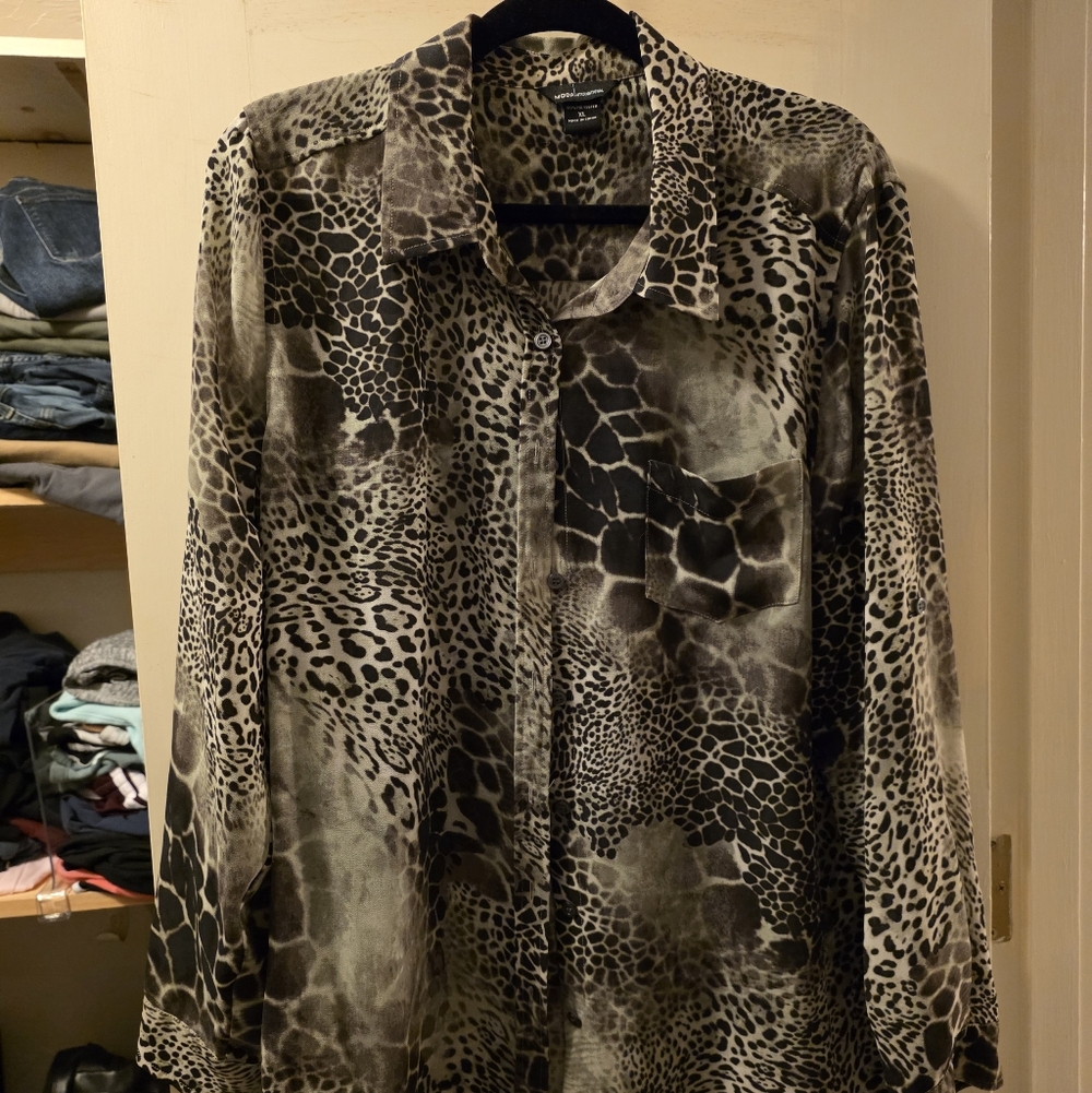 Moda International Leopard Print Blouse